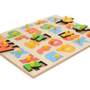 English Alphabet Tray With Knob - Wooden Educational Equipment